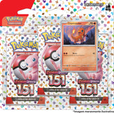 Blister Triplo - Escarlate e Violeta - 151 Charmander - Pokémon TCG - MoxLand